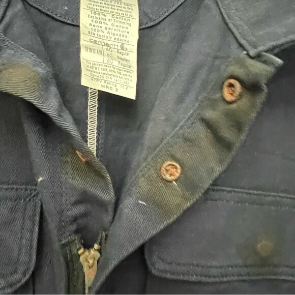 Carhartt FR Coveralls Mens 60R Navy Flame Resistant Jumpsuit HRC 2 Atpv 11.2 - Picture 5 of 14